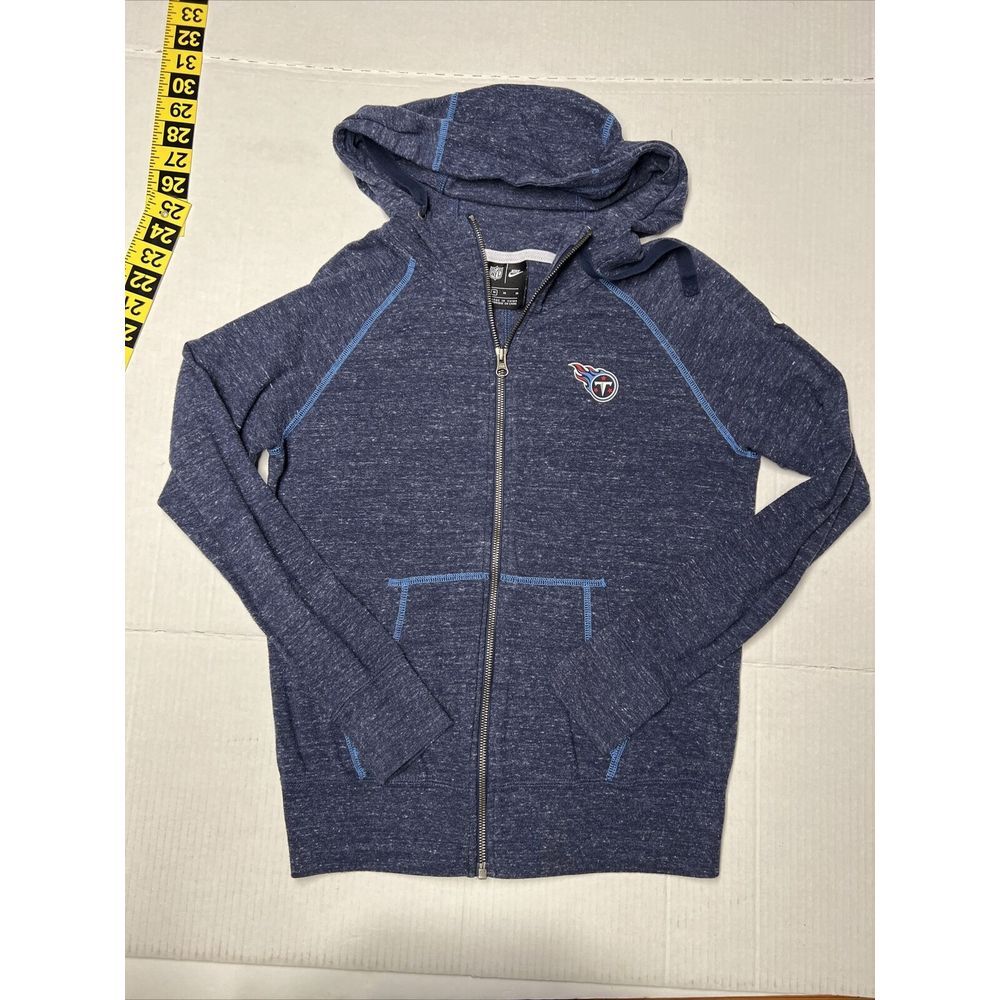 Nike NFL Tennessee Titans Jacket Women's Medium Full Zip Hooded‎ Logo Blue